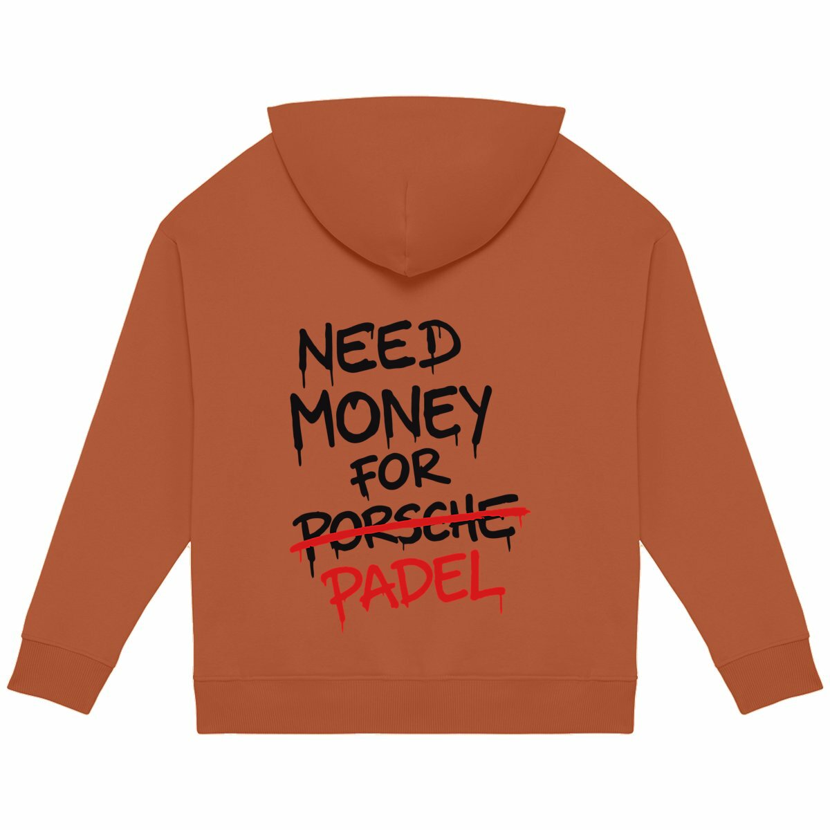 XX1 - Money needs hoodie - back_orange