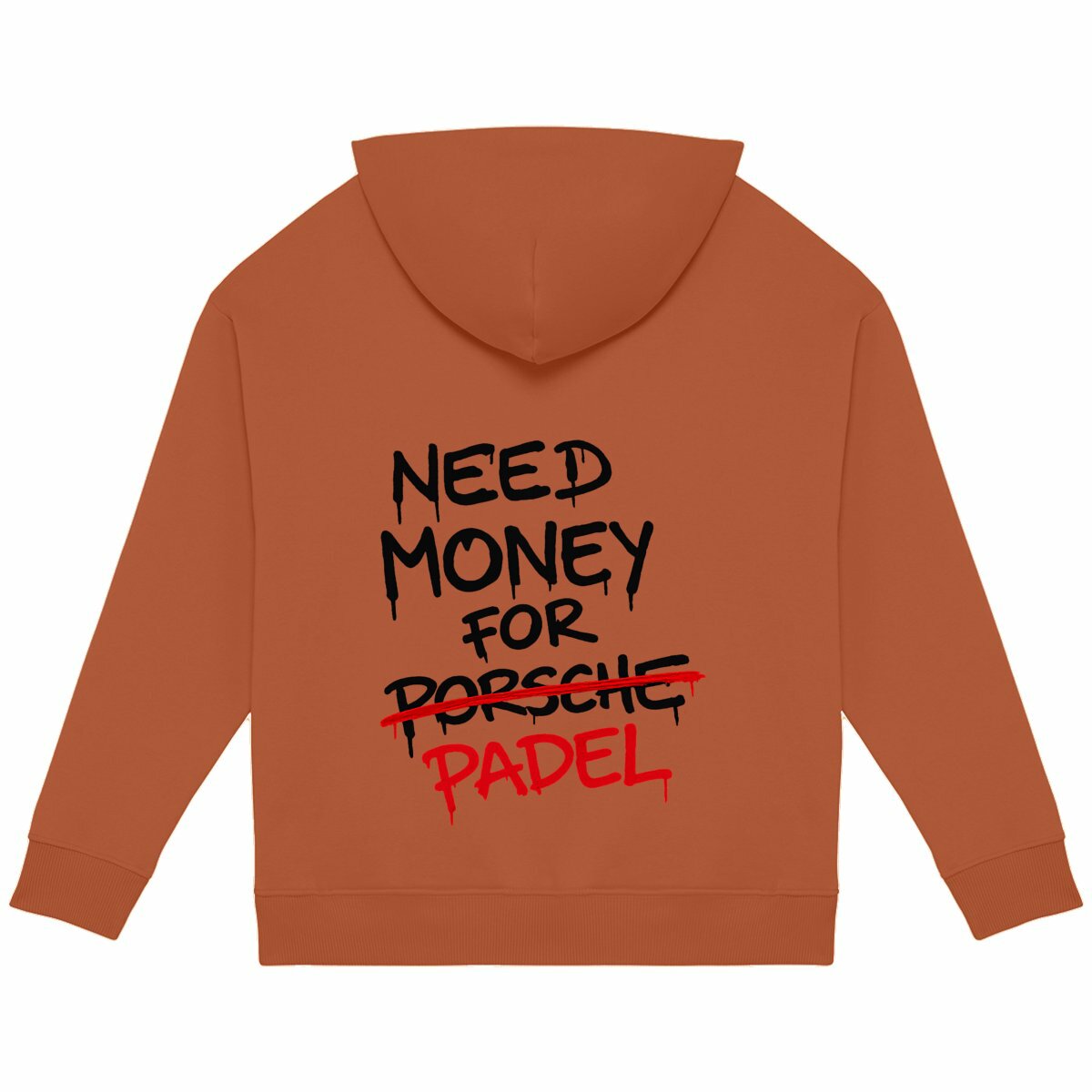 XX1 - Money needs hoodie - back_orange